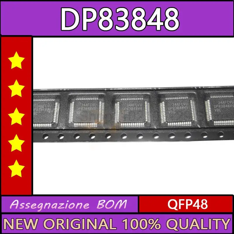 

5pcs Original DP83848 DP83848CVVX DP83848CVV DP83848VV QFP48