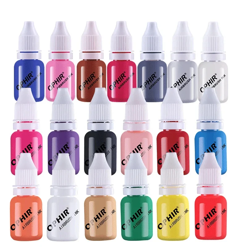 10ML Acrylic Paint Ink 30 Colors Airbrush Nail Inks Water Pigments Airbrush Nail For Spray Art Supplies Water-based Paint Access