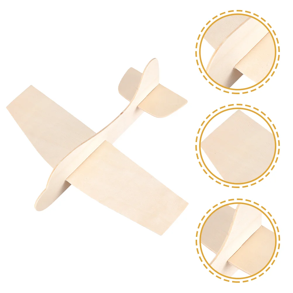 6 Pcs Blank Wood Aircraft Airpl Plane Model Helicopter Airplane Kids Toys Wooden Child