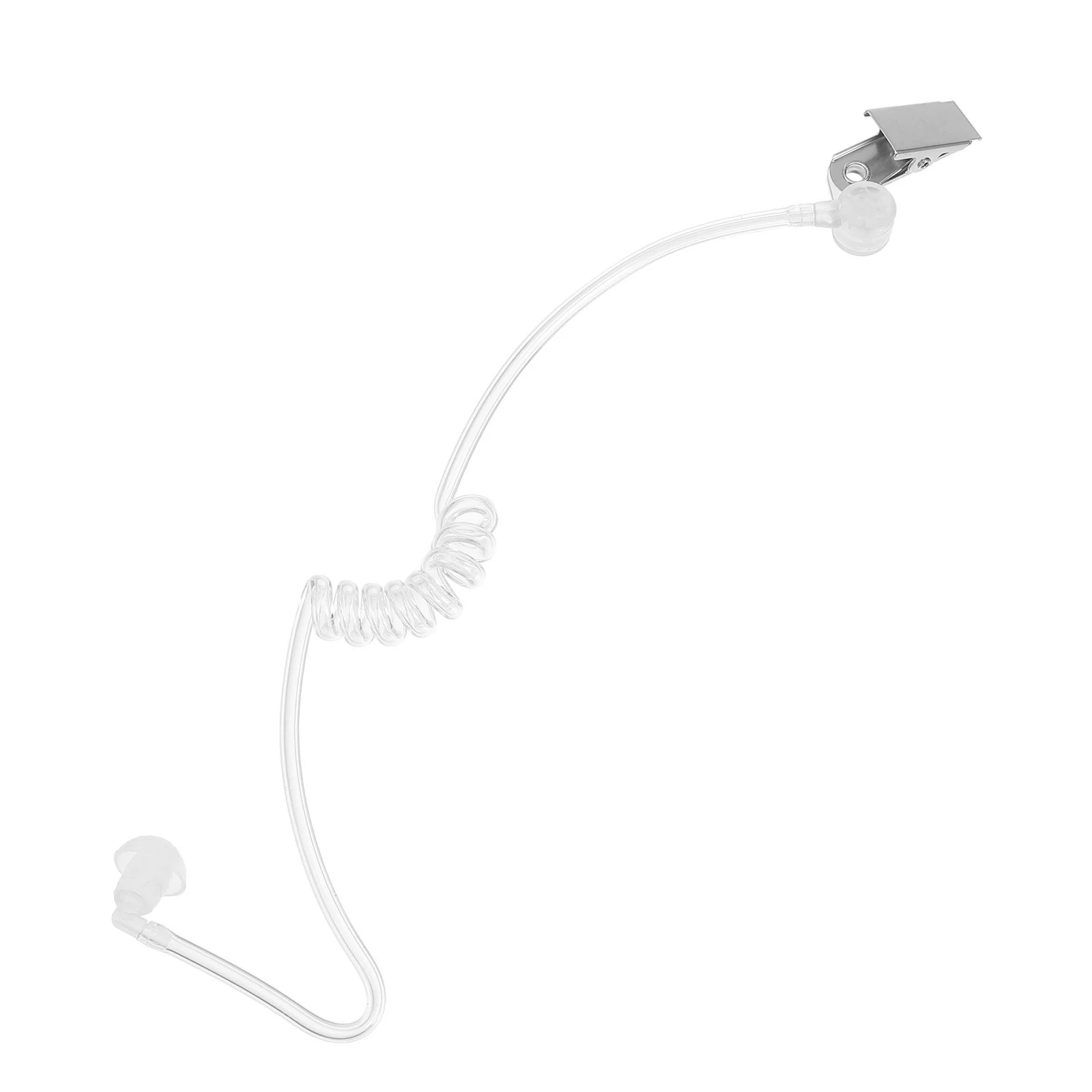 

2Pcs Clear Acoustic Tube Replacement Air Acoustic Tube Earpiece for Walkie Two Security Hotel Warehouse Use