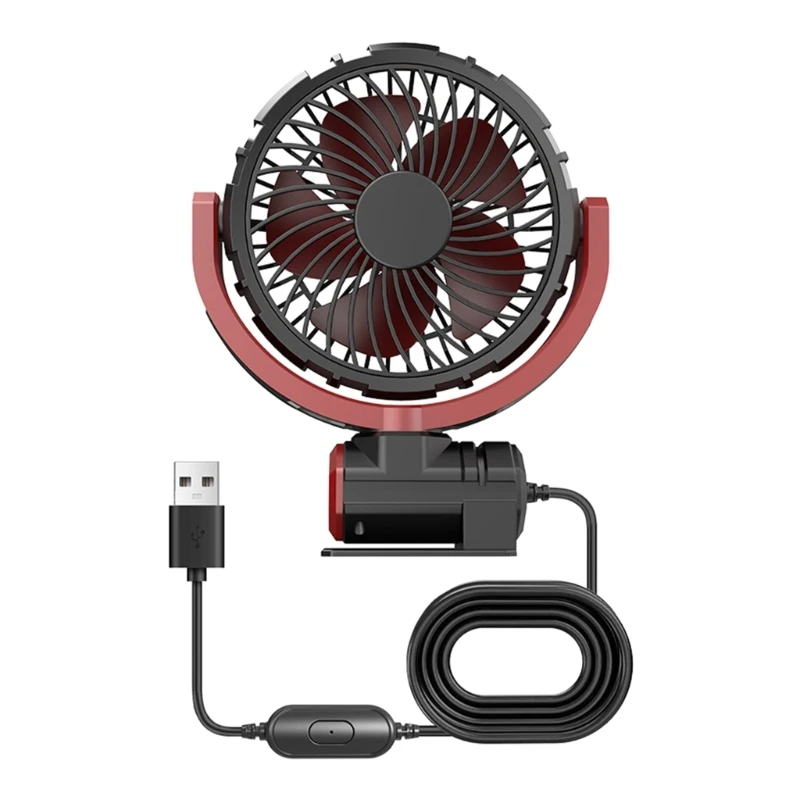 

Car Cooling Fan 360 Adjustable Single Head Car Fan 12V/24V Brushless Low Noise Automobile Electric Fan for Dashboard