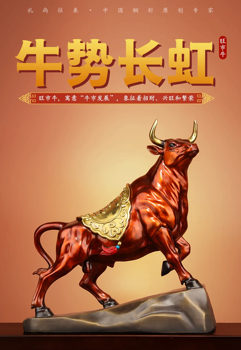 2023 High grade HOME Store business stock-market Mascot efficacious Talisman Money Drawing FENG SHUI Charging Bull bronze statue