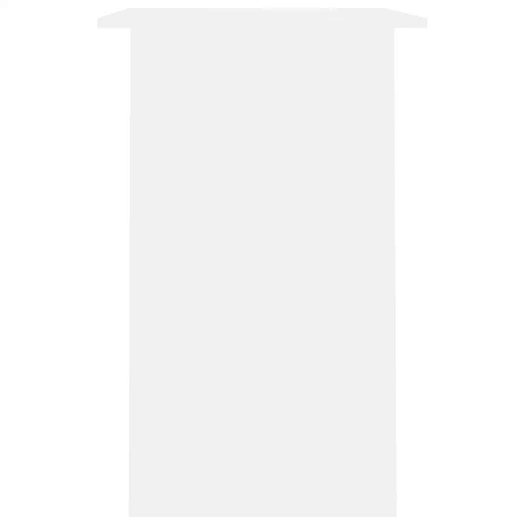 Computer Desk, Chipboard Study Table, Office Furniture White 90x50x74 cm