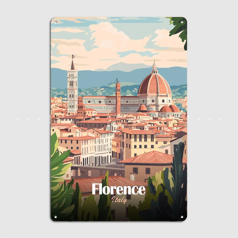 Florence, Italy Poster Metal Sign Room Decor Life Wall Custom Bedroom Indoor Home Wall Decor Posters Room Decoration