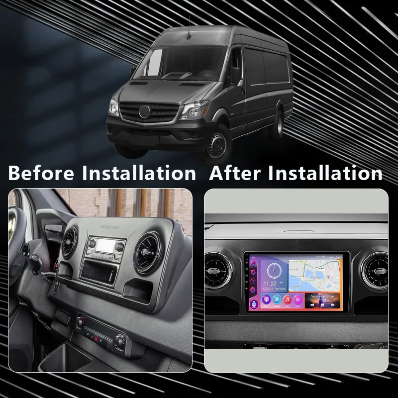 QSZN For Benz Sprinter W907 910 2018 + LHD Car Radio Multimedia Video Navigation GPS 4G Carplay Android 13 Autoradio Stereo DVD