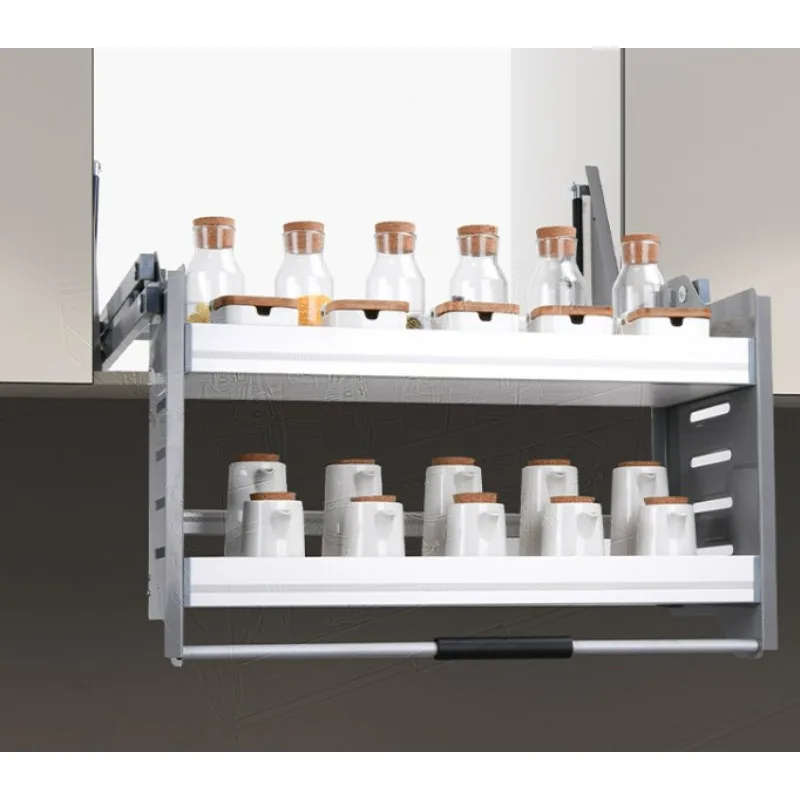 Pull-out off-shelf elevator lift basket kitchen cabinet locker lift system