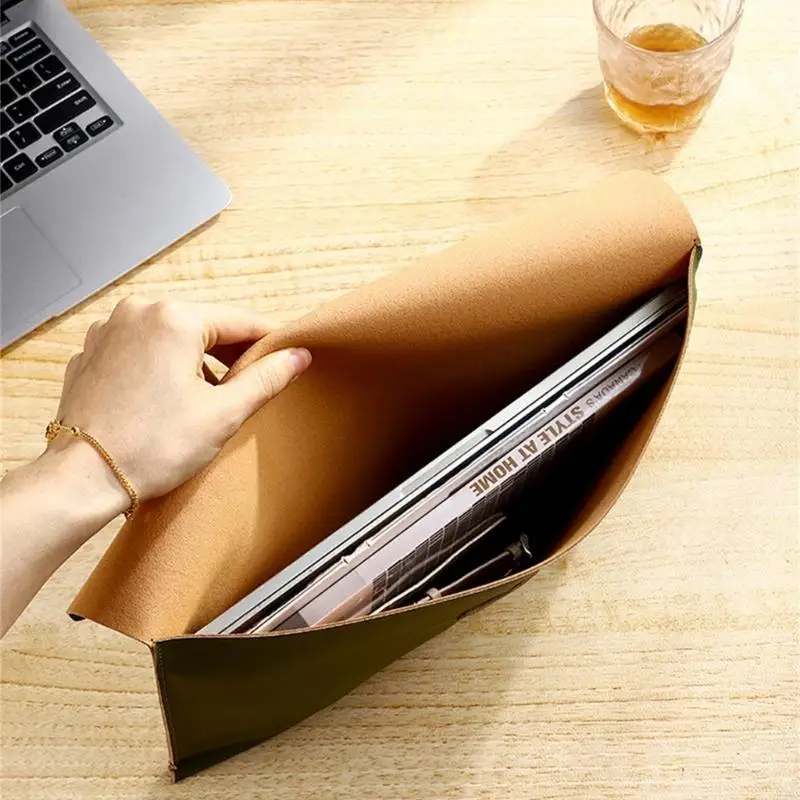 

Elegant Leather File Folder Letter Size Leather Document Case for Office School