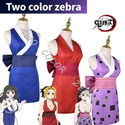 Disfraz de Cosplay de Suma Hinatsuru Makio, uniforme de esposas de Tengen, vestido Sexy, club de entretenimiento, Temporada 2