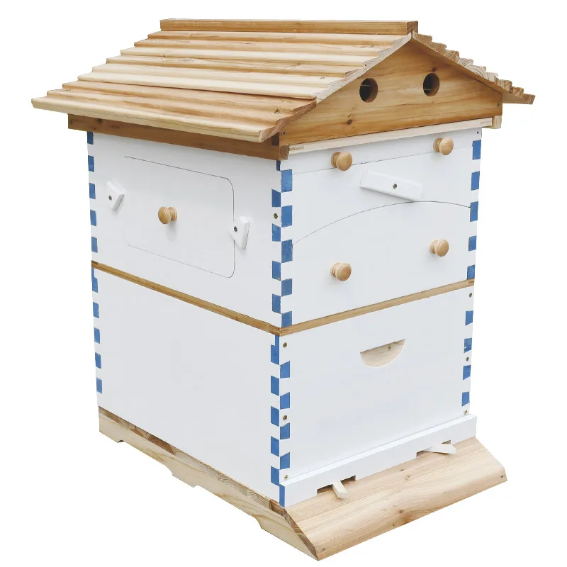 Self-flowing bee box Full set of medium bee hive automatic honey flow device Honeycomb self-flowing honey nest spleen
