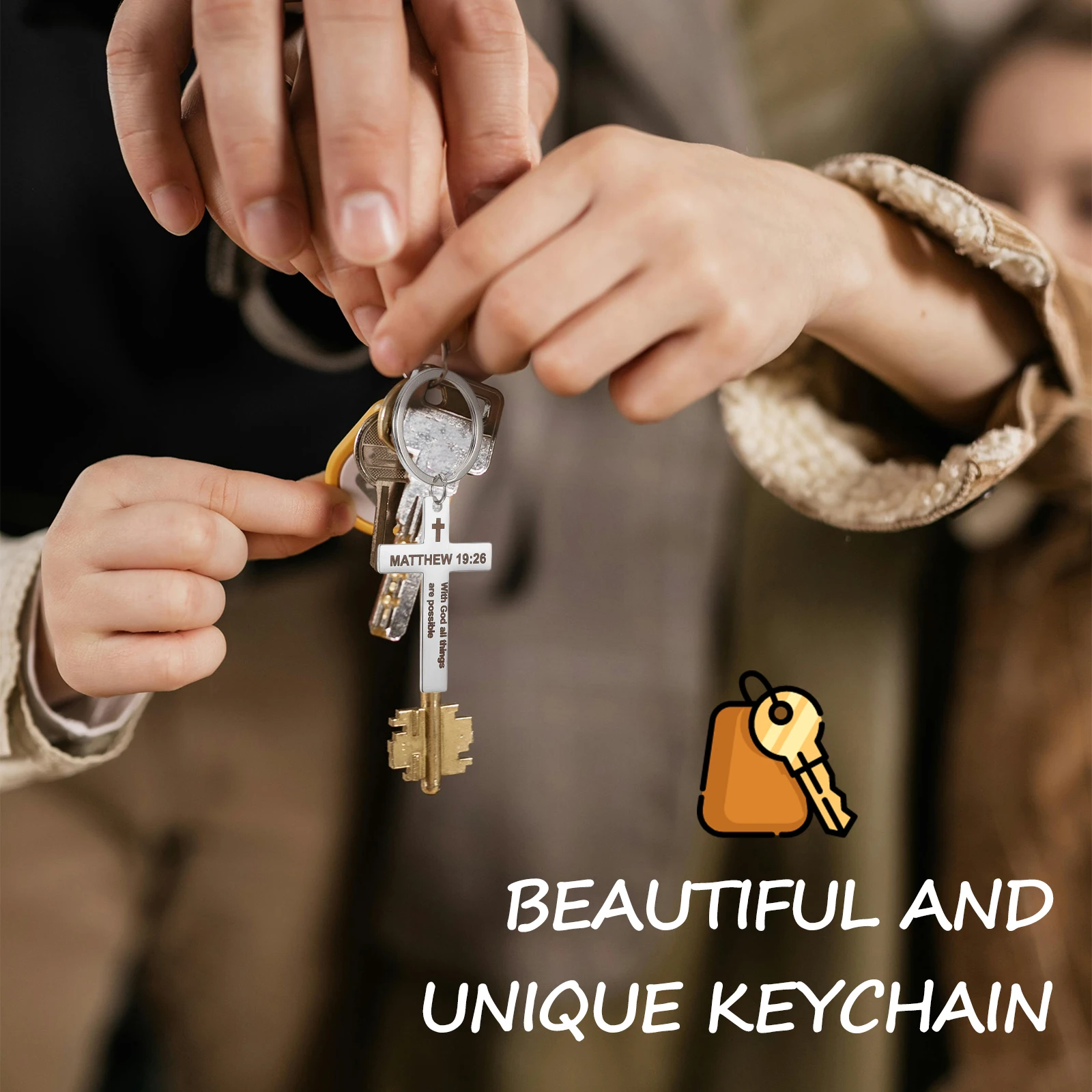 

Cross Keychain Pendant Key Chain Cross Keychain For Men Bag Charm Bag Purse Charms Pendant Schoolbag Accessories Holy Gift