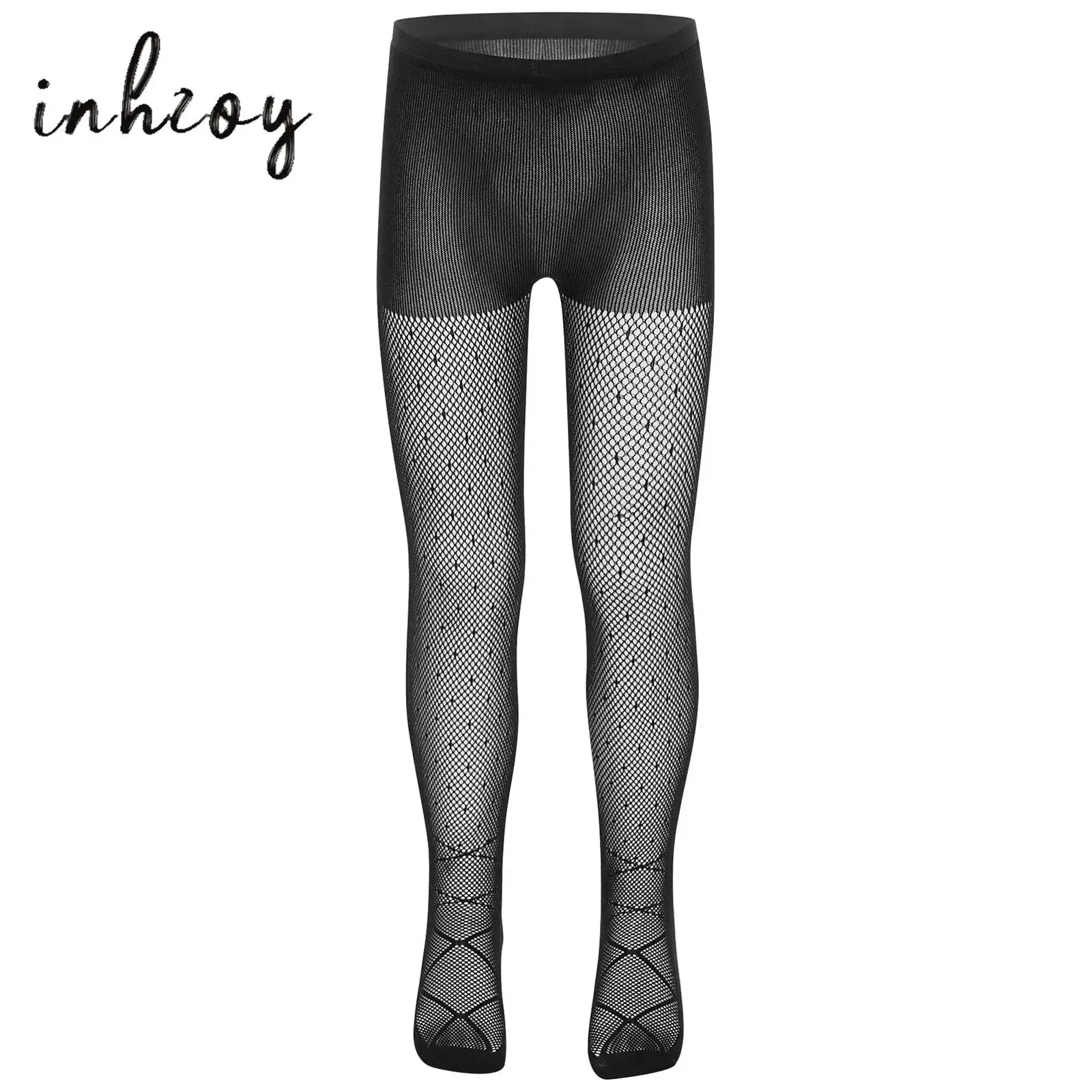 

Girls Ballet Tights Stockings Bowknots Lightweight Sheer Mesh Stretchy Pantyhose Solid Color Footed Leggings Dance Accessories