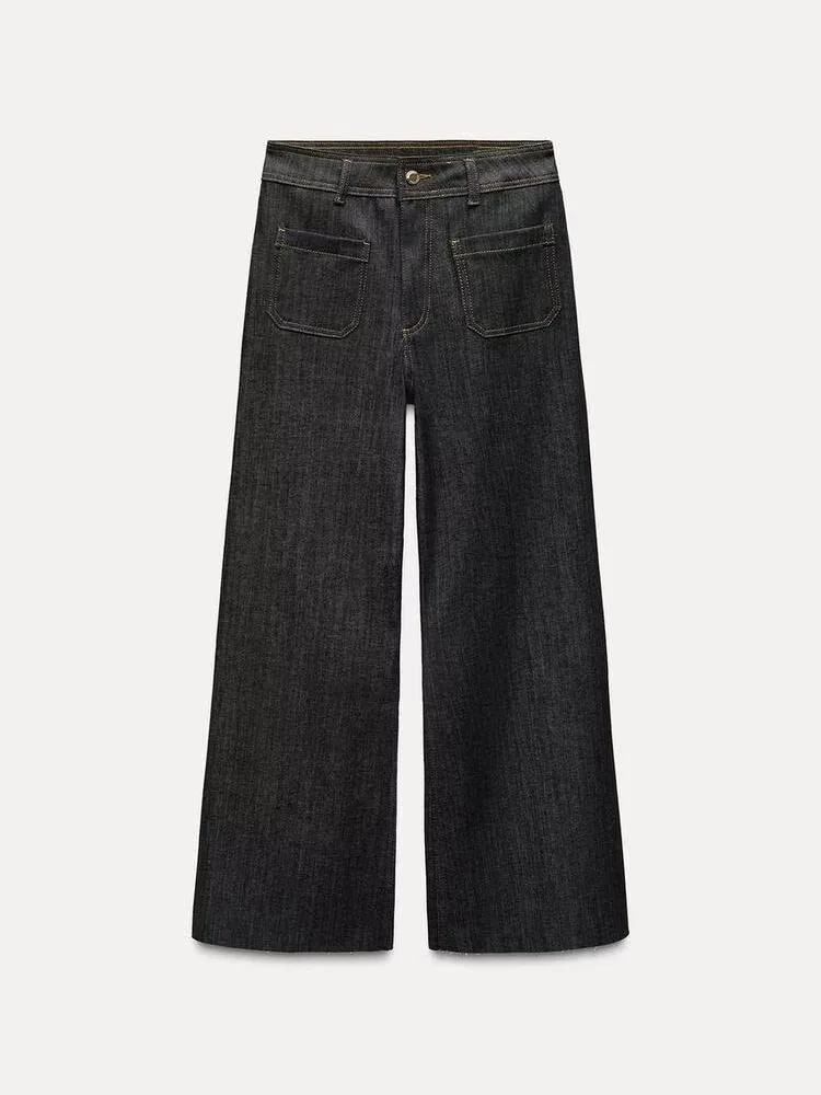 Spring New Women's High Waist Straight Leg Jeans Versatile Loose Fit Waed Effect Denim Long Pants Faionable Ladies' Jeans