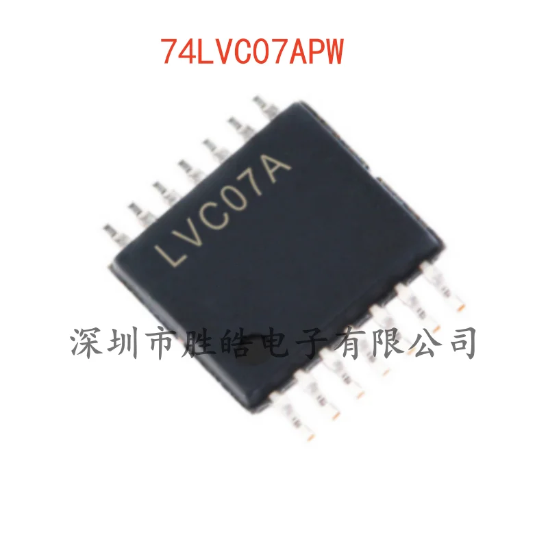 

(10PCS) NEW 74LVC07APW , 118 A Six-Way Buffer with An Open-Drain Output TSSOP-14 74LVC07APW Integrated Circuit