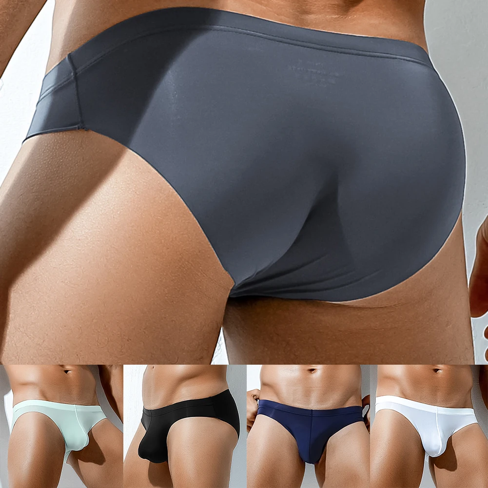 

Men Solid Color Seamless Solid Lingerie Sexy Comfortable Pouch Brazilian Underwear Solid Underpants Men Unisex Panties Brief