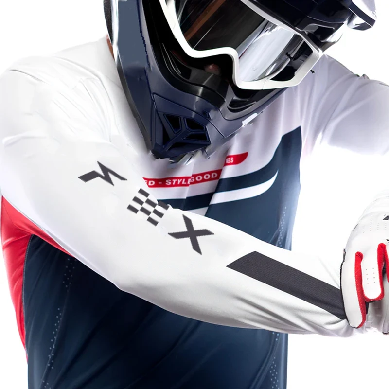 

FHX Shipping BMX Moto Mountain Bike Riding MTB Shirts DH Enduro Motocross Shirts Downhill Jerseys fox Jerseys