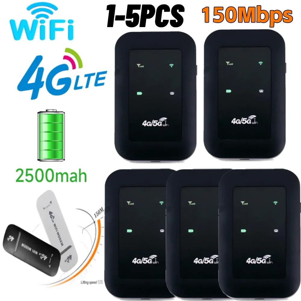 4G LTE Router Pocket WiFi Repeater Signal Amplifier Network Expander Mobile Hotspot Wireless Mifi Modem Router SIM Card Slot