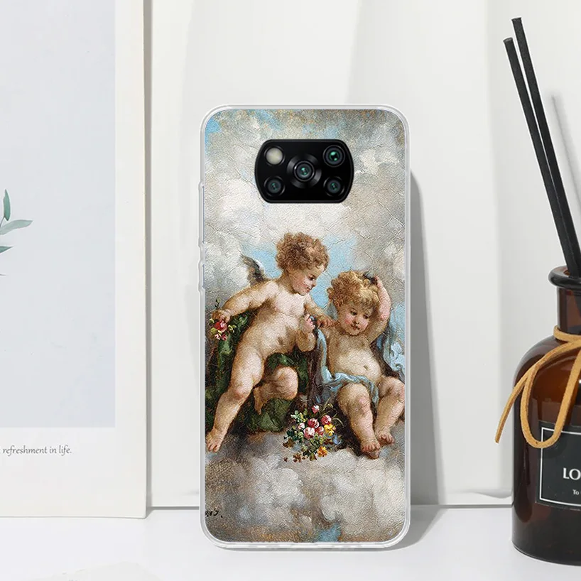 Malen kunst renaissance telefon hülle für xiaomi poco x6 x5 x4 x3 nfc f6 f5 pro f4 gt f3 f2 f1 m5s m4 m3 art fundas rückseitige abdeckung