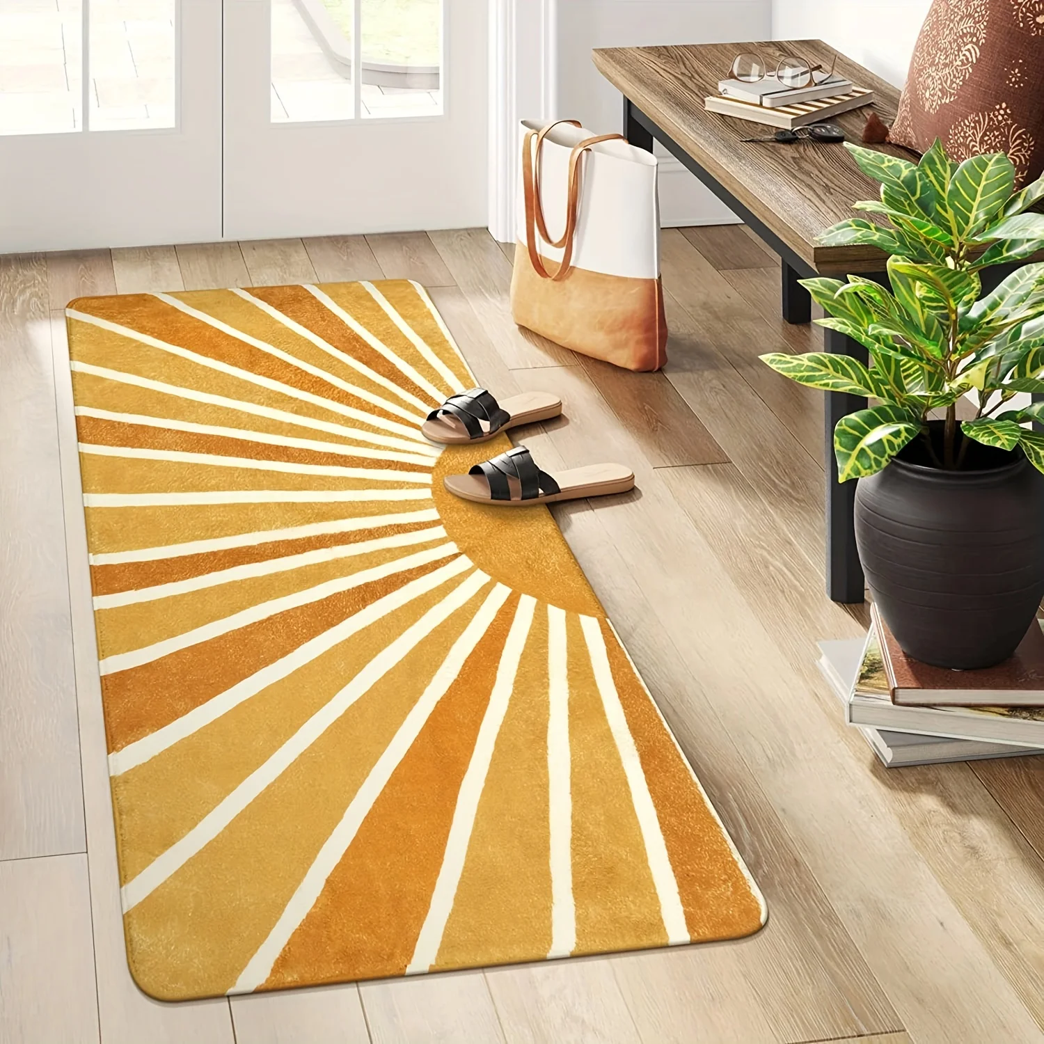 Sun Print Indoor Kitchen Rug, Laundry Rug, Kitchen Mat for Comfortable Standing
