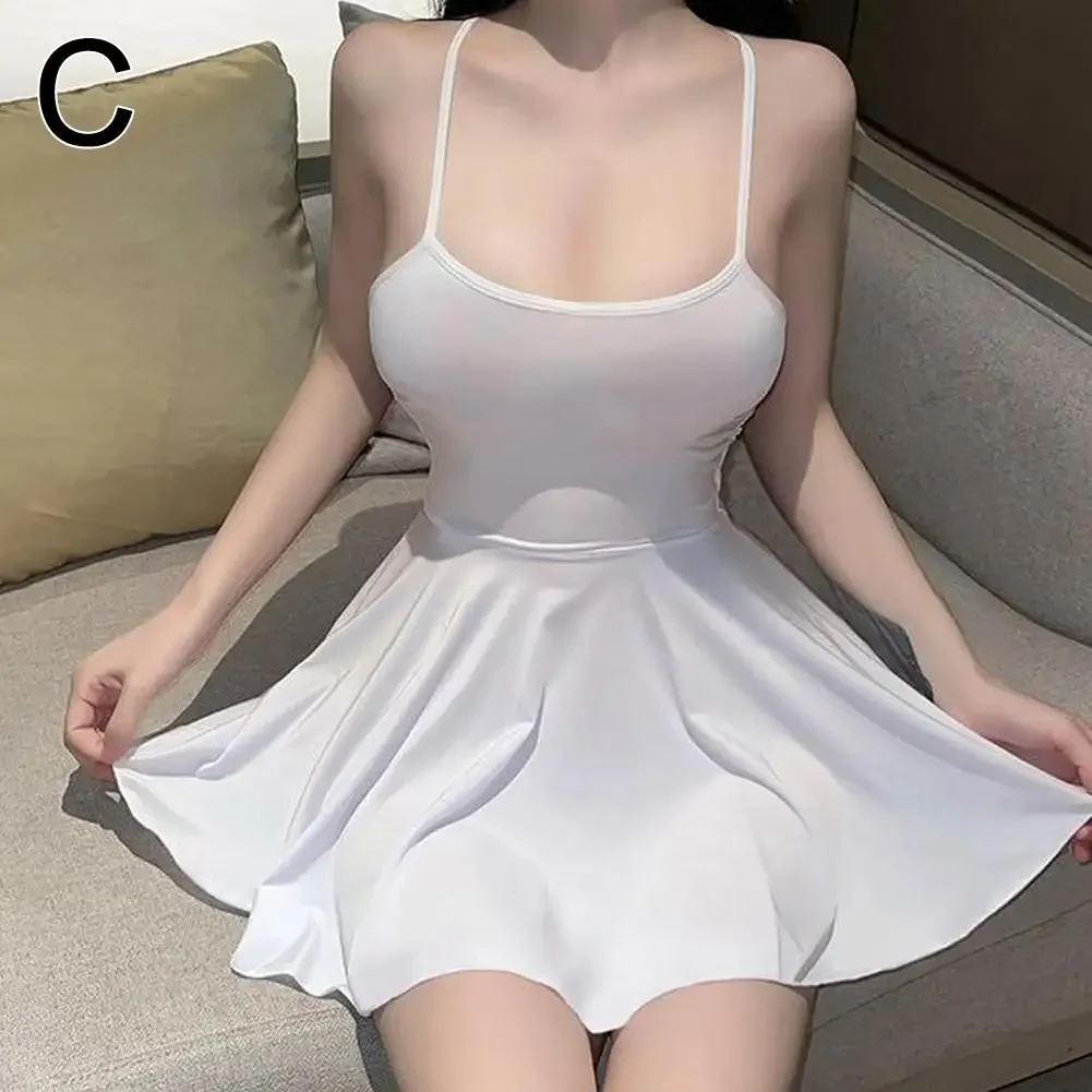 NEUES Damen Plissiertes Mikro-Minikleid, Bandage, Glattes, Gleichmäßiges Slip-Minikleid, Nachtclub-Outfit, Verführerisches Rüschenkleid, Rückenfrei, Sexy – Detail 16