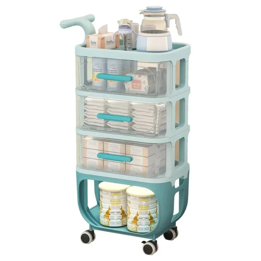 

Finishing Rack Baby Organizer Cart With Wheels,Home Snack Storage Shelf,Simple Removable Storage System