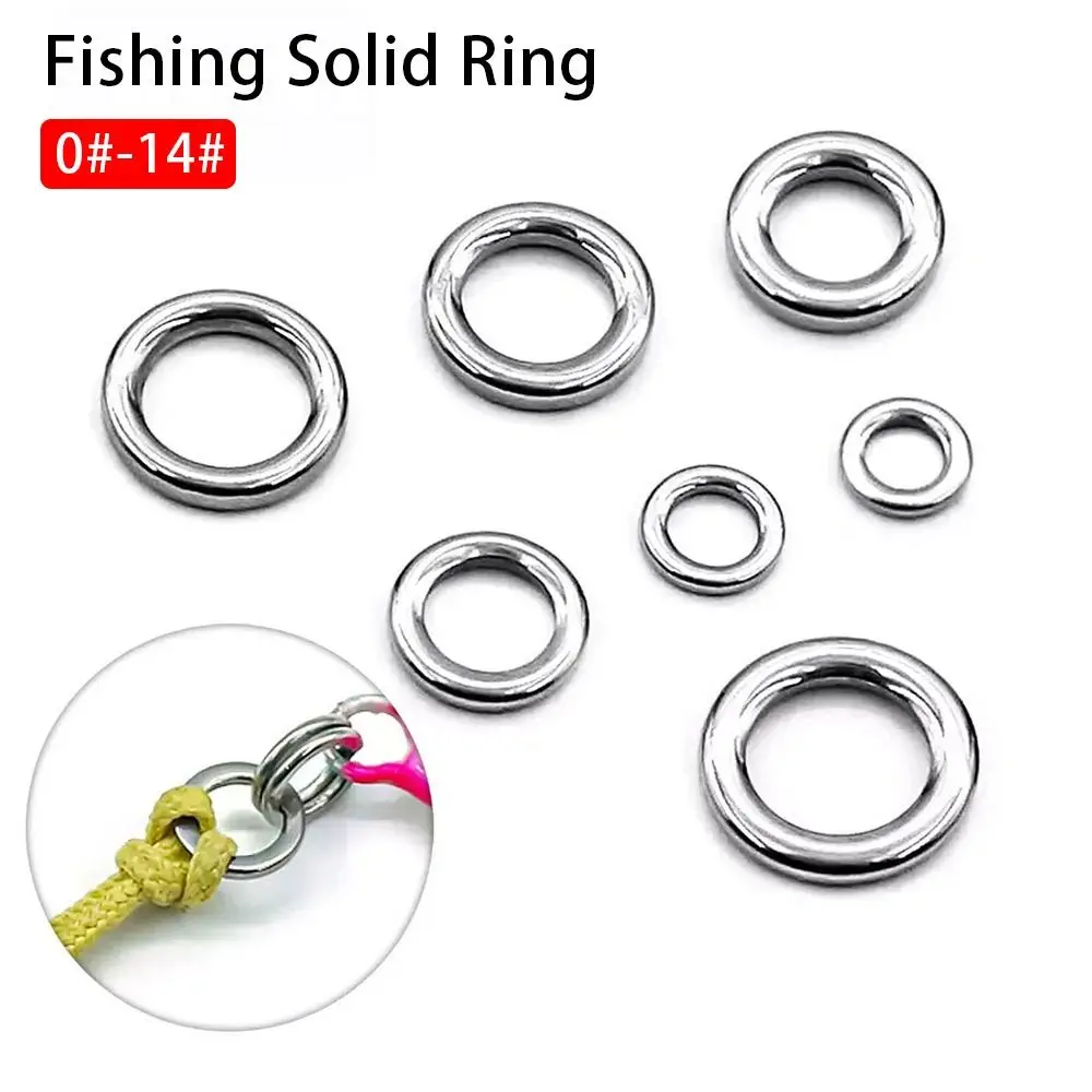 10-20pcs 304 Stainless Steel Fishing Solid Ring 4mm-12mm Snap Split Ring Lure Connector Fishing Tackle Heavy Duty Jigging Ring