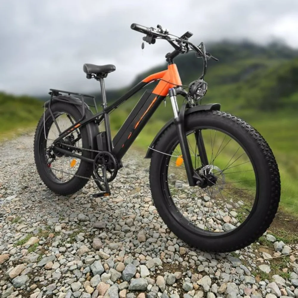 Electric Bike 1000W Motor Fat Tire 26x4 Mountain Bike，16AH Removable Battery, All-Terrain E Bike for Mountains, Snow, Sand, Road