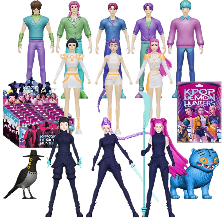 Anime Kpop Demon Hunt serie di scatole Figura Figurina di tigre Giocattolo Decorazione da scrivania Statue Ornamento Regali per bambini di Halloween/Natale