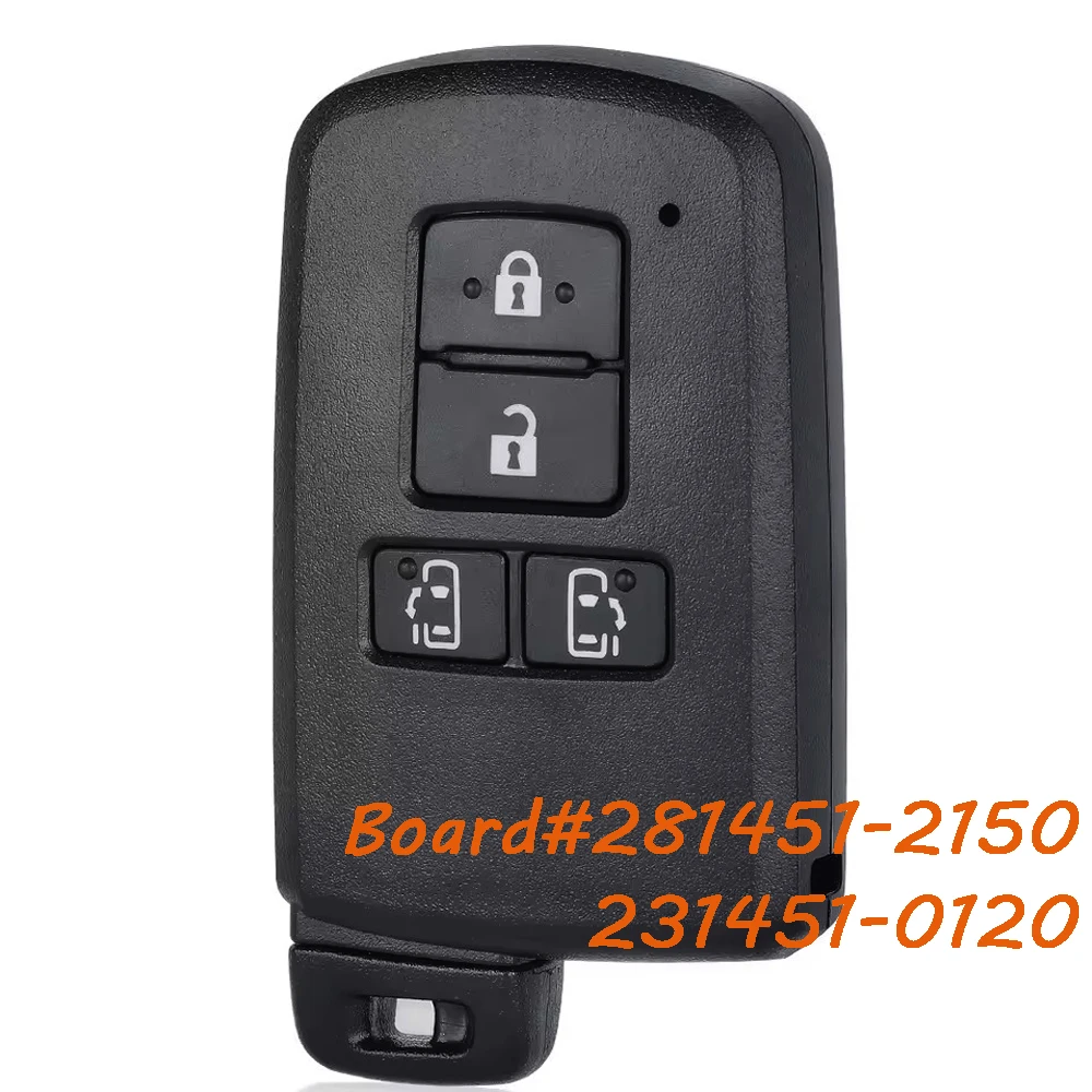 

KEYECU 281451-2150 231451-0120 Smart Remote Key Fob for Toyota Alphard Vellfire Esquire Noah Sienta Voxy 312MHz /314MHz 8A Chip