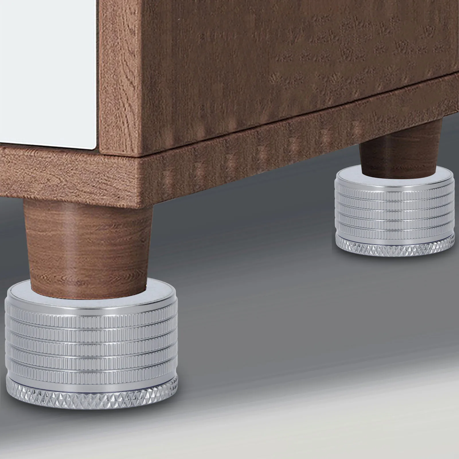 2 Pcs Furniture Riser 23-37mm Adjustable 50-500kg Load Bearing Aluminum Alloy Bed Sofa Table Riser Support Leg