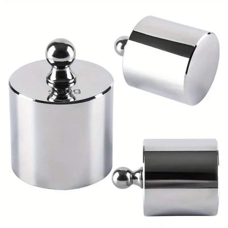 8Pcs/Set Calibration Weight Gram Chrome Plated Steel Set with Case for Digital Jewelry Scale Lab Educational Use