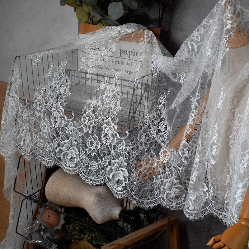 

Новая изысканная кружевная сетка для вышивки ресниц, одежда ручной работы «сделай сам», ткань для украшения дома, высококачественные аксессуары для свадебного платья