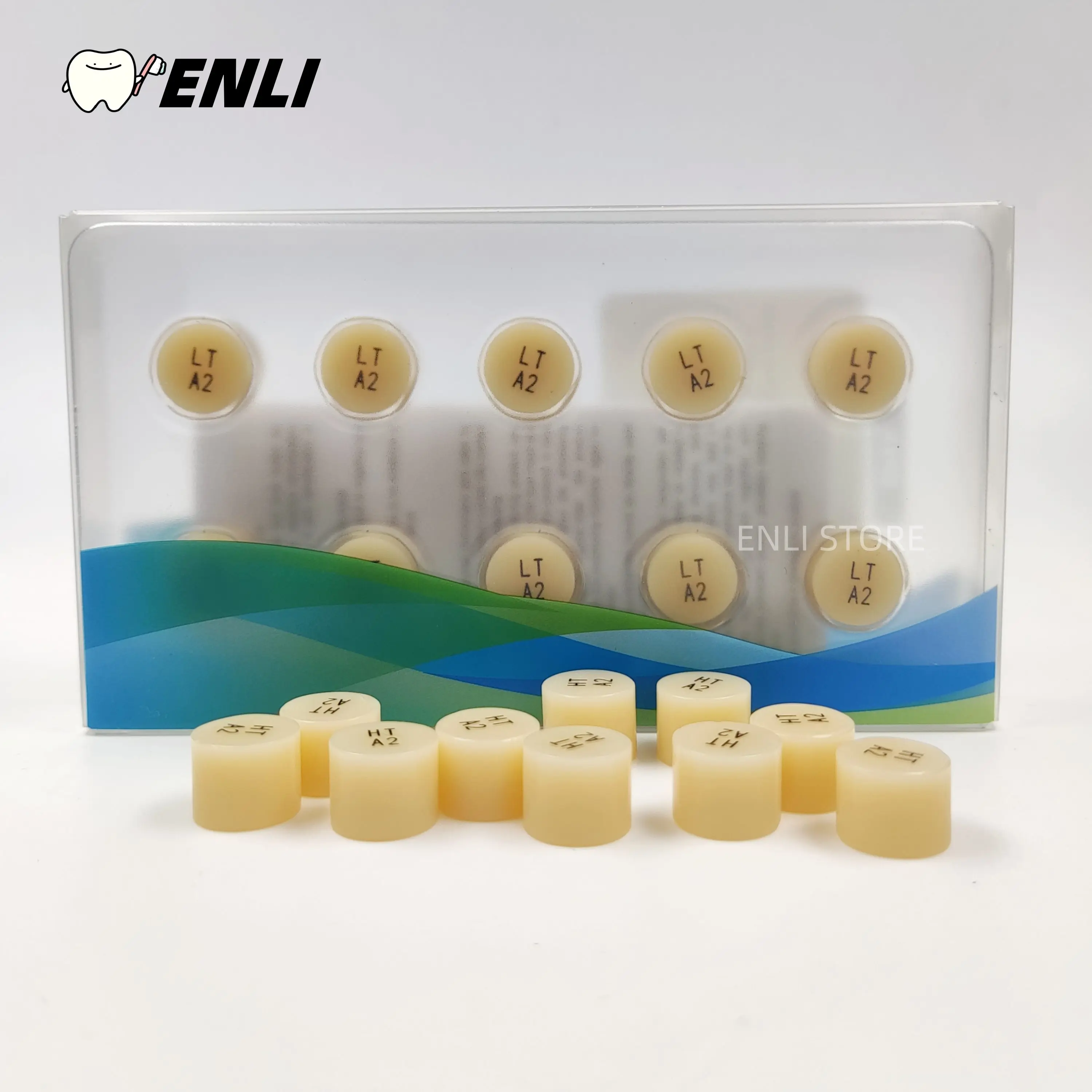 10pcs/box Denture Materials Press Ingots Dental Press Ingots Ips Press Ivoclar Vivadent Lithium Disilicate Glass Ceramic Pills