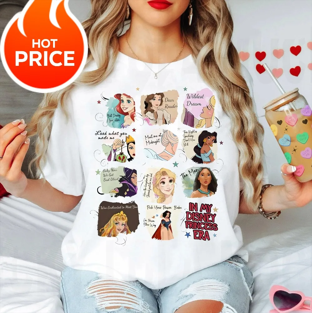 

Cute in My Disney Princess Era Shirt Disney Girls Trip T-shirt Princess Matching Shirt Disney Family Trip Tee