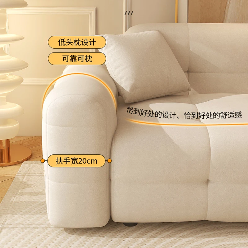 Przytulna tapicerowana Sofa do salonu tkanina nowoczesny luksusowy minimalistyczna włoska drewniana kanapa leniwa Canape Salon Japandi meble