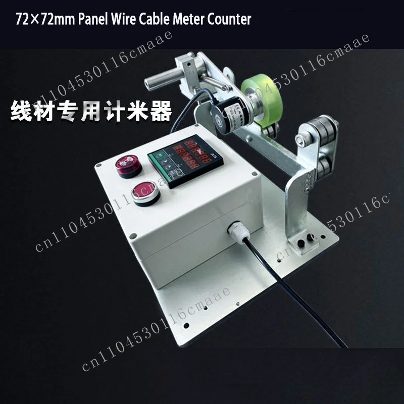 72*72mm Wire Meter Counter, High Precision Cable Length Measure, Power off Memory, Embedded Install for Wire Cutting Machine