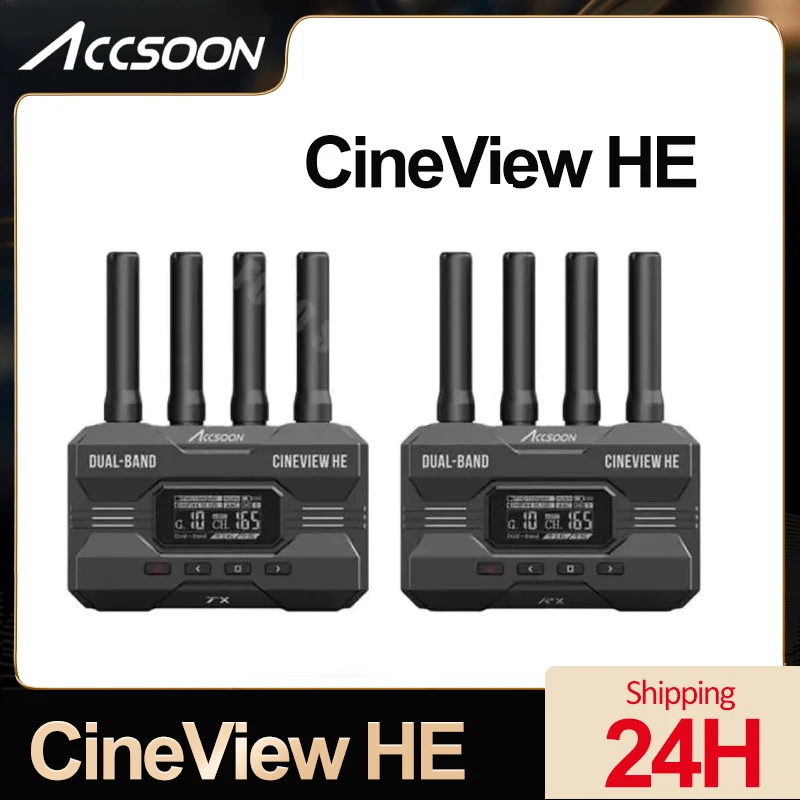 Accsoon CineView HE Wireless Camera Transmitter Receiver Kit Type-C HDMI-Compatible 2.4G hz 5G hz Dual band Transmission