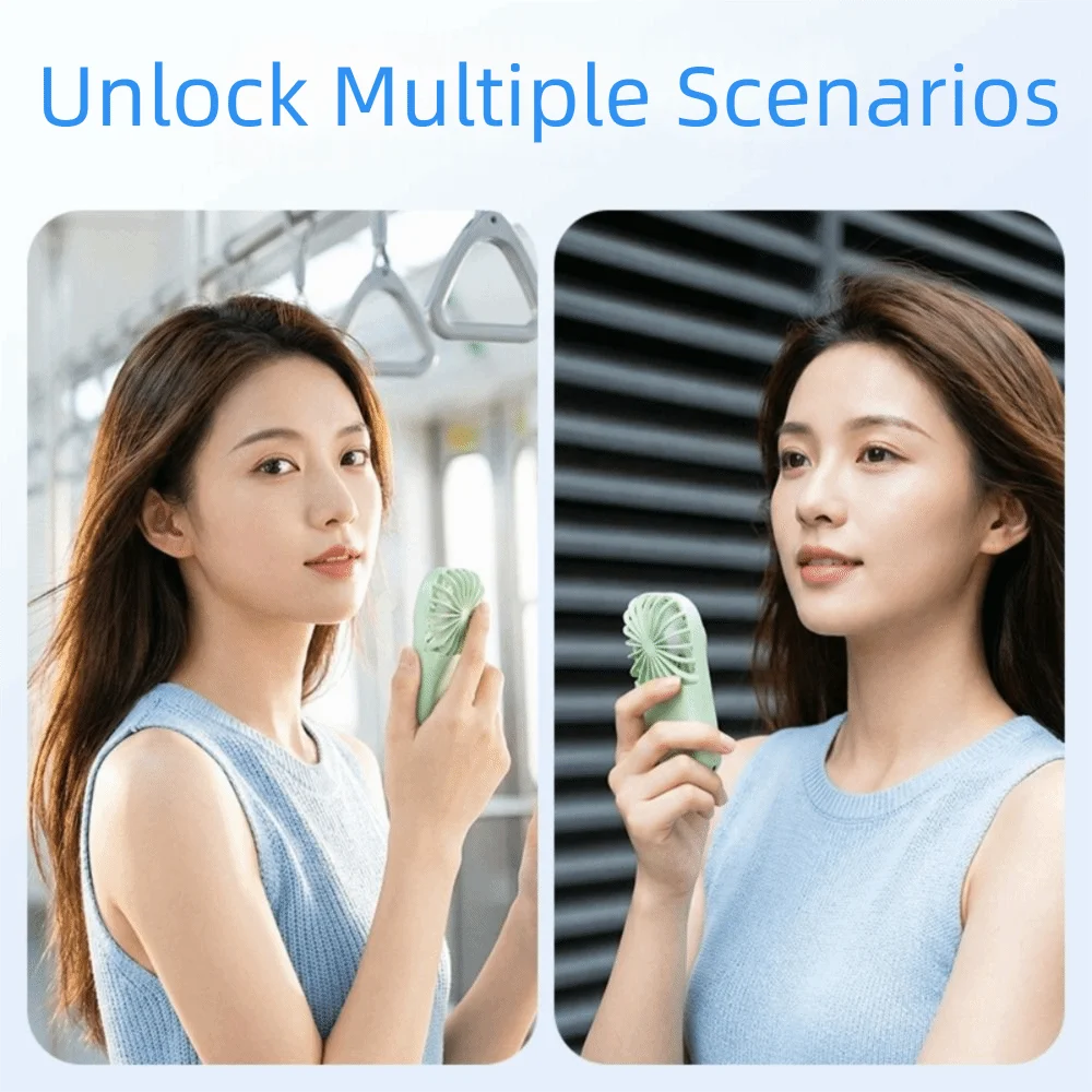 

5-Speed Wind Portable Handheld Fan 1200mAh Battery Ultra-Thin Design Mini Handheld Fan Slim Folding Ultra-Quiet Operation