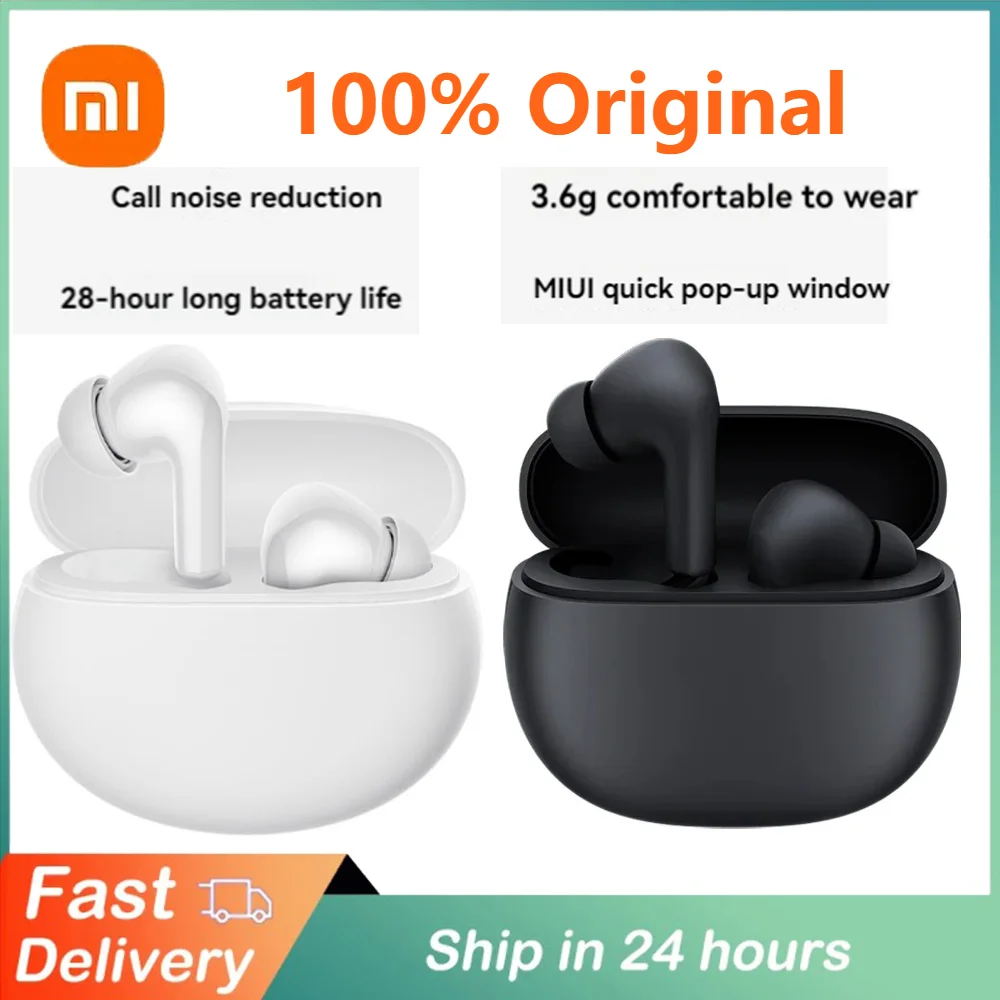 

Оригинальные наушники Xiaomi Mijia Redmi Buds 4, активные наушники до 28 часов прослушивания, Bluetooth 5,3, шумоподавление, для четких звонков