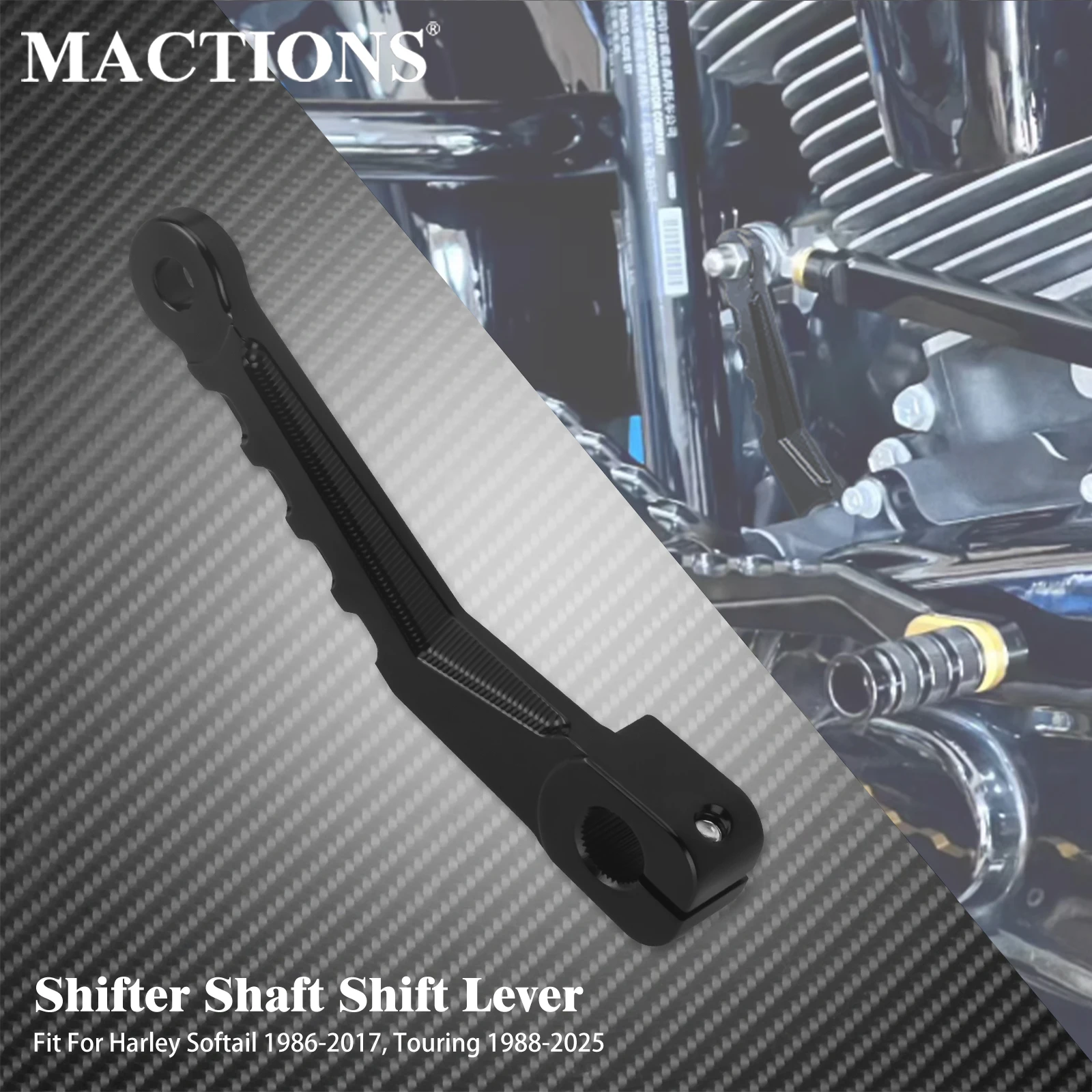 

Motorcycle Shifter Shaft Shift Lever Black For Harley Touring Road King Street Glide 1988-up Softail Fat Boy Breakout 1986-2017