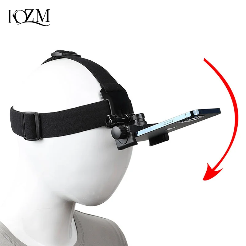 Support de bandeau monté sur la tête, support de téléphone portable réglable pour diffusion en direct, Perspective de première personne, support fixe, cadeau