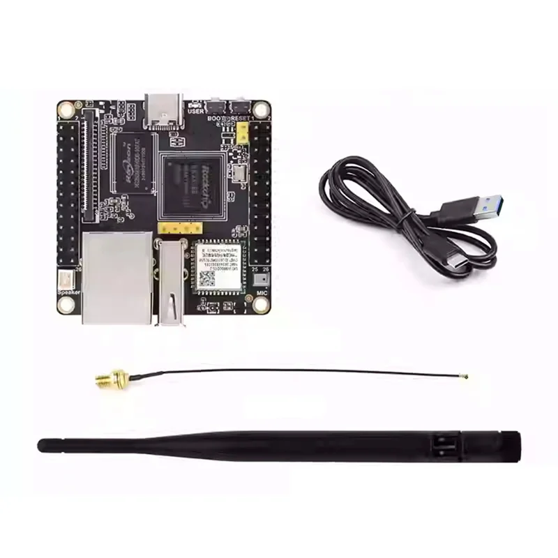 

B29C-для Luckfox Nova макетная плата RK3308B с модулем WIFI встроенный EMMC-8GB 512 МБ DDR3 кодек аудио декодер модуль VAD