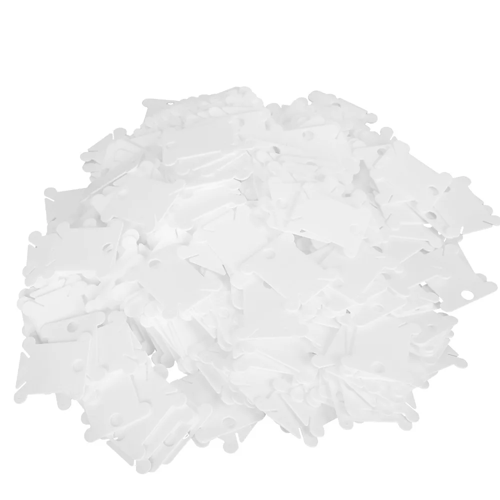 200 Stück Plastik-Kreuzstich-Wickelbretter Weiße Spulenwickler Plastik-Garnwicklerplatte Nähzubehör Kreuzstich