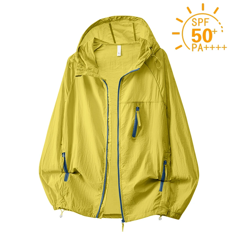 Summer UPF50+ UV Sun Protection Skin Coats Men/Women Unisex Outdoor Sportswear Ultra-Light Windbreaker Man Hooded Casual Jackets