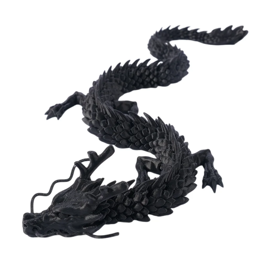 3D Printed Dragon Chinese Dragon Gemstone Multi-Jointed Movable Dragon Toys Tabletop Decorative Ornament Birthday Gifts 30/45CM