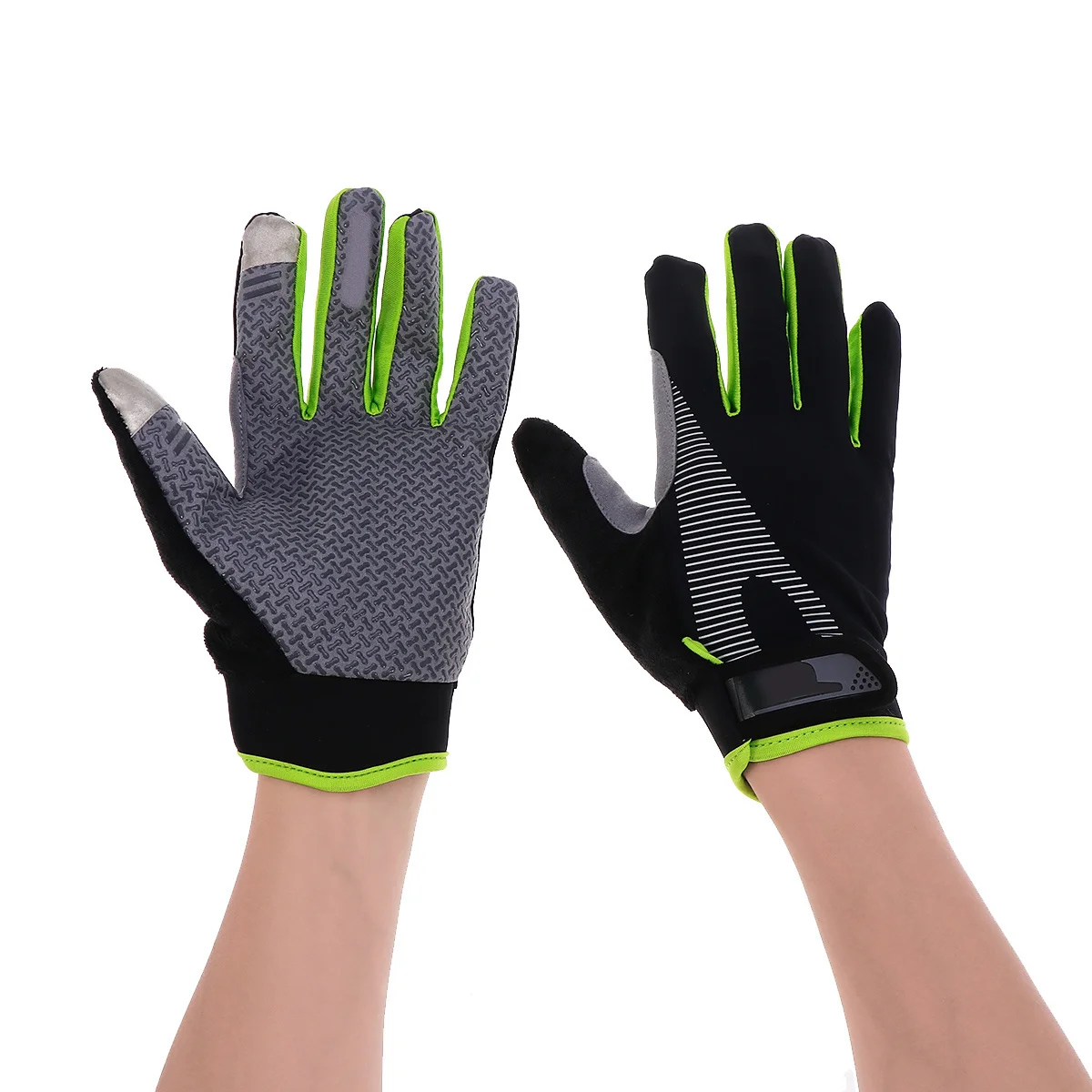 

Men Women Nonslip Full Finger Cycling Gloves High Quality Breathable Mountain Bike Riding Gloves for Outdoor Sports L Black