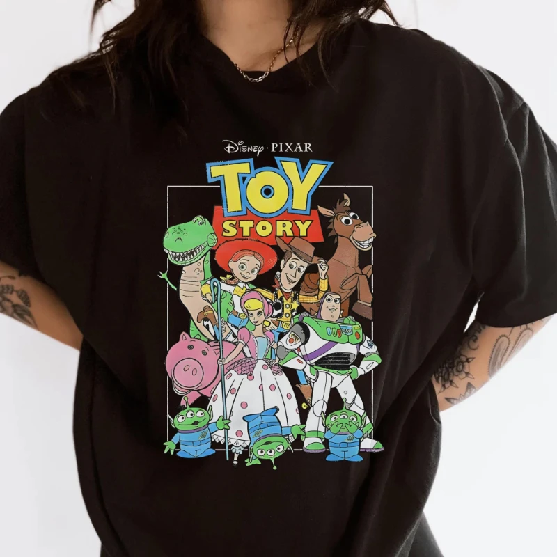 

Potdemiel Children's and Adult Vintage Coquette Bow Mickey and Friends Shirt custom T-shirts Double-sided Disney Animal summer