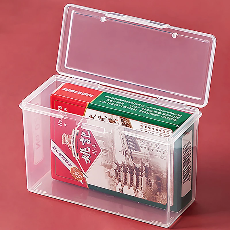 New Transparent Plastic Boxes Playing Cards Container PP Storage Case Packing Poker Game Card Box For Board Games