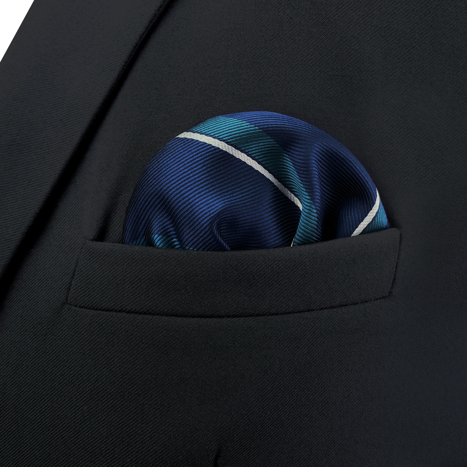 Navy Blue Mens Pocket Square Paisley Solid Dots งานแต่งงานผ้าเช็ดหน้า Party Hanky แฟชั่นคลาสสิก