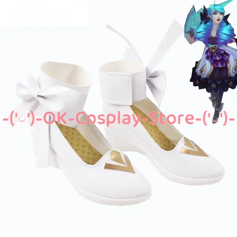 

[Customized] Game LOL Gwen Cosplay Shoes Anime Roleplay Props Halloween Carnival Holiday Party PU Leather Boots Unisex