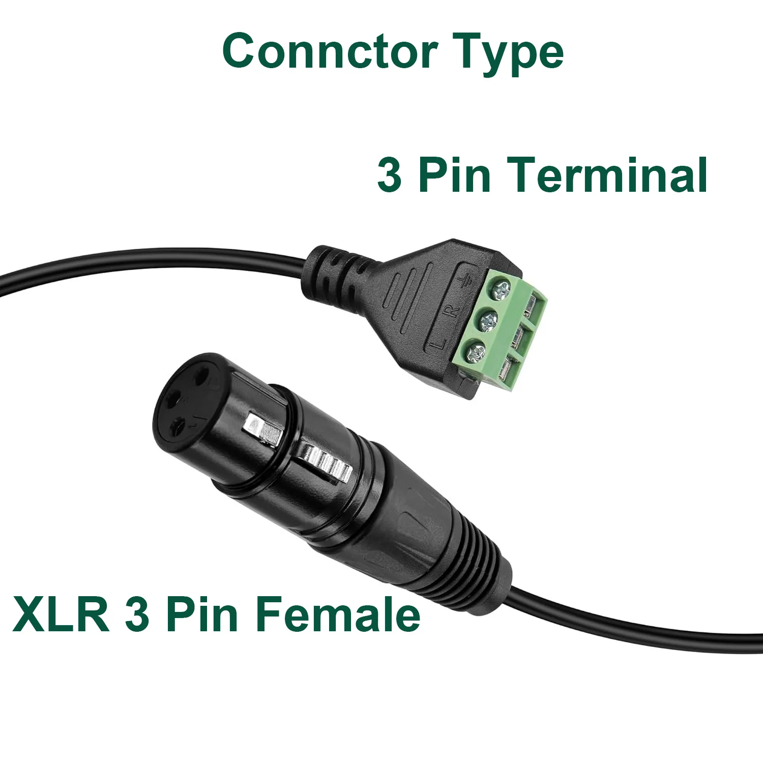 1 قطعة XLR 3 دبوس أنثى إلى 3 دبوس المسمار محول طرفي كابل محول لمكبر الصوت ميكروفون معدات الصوت الأداء المباشر